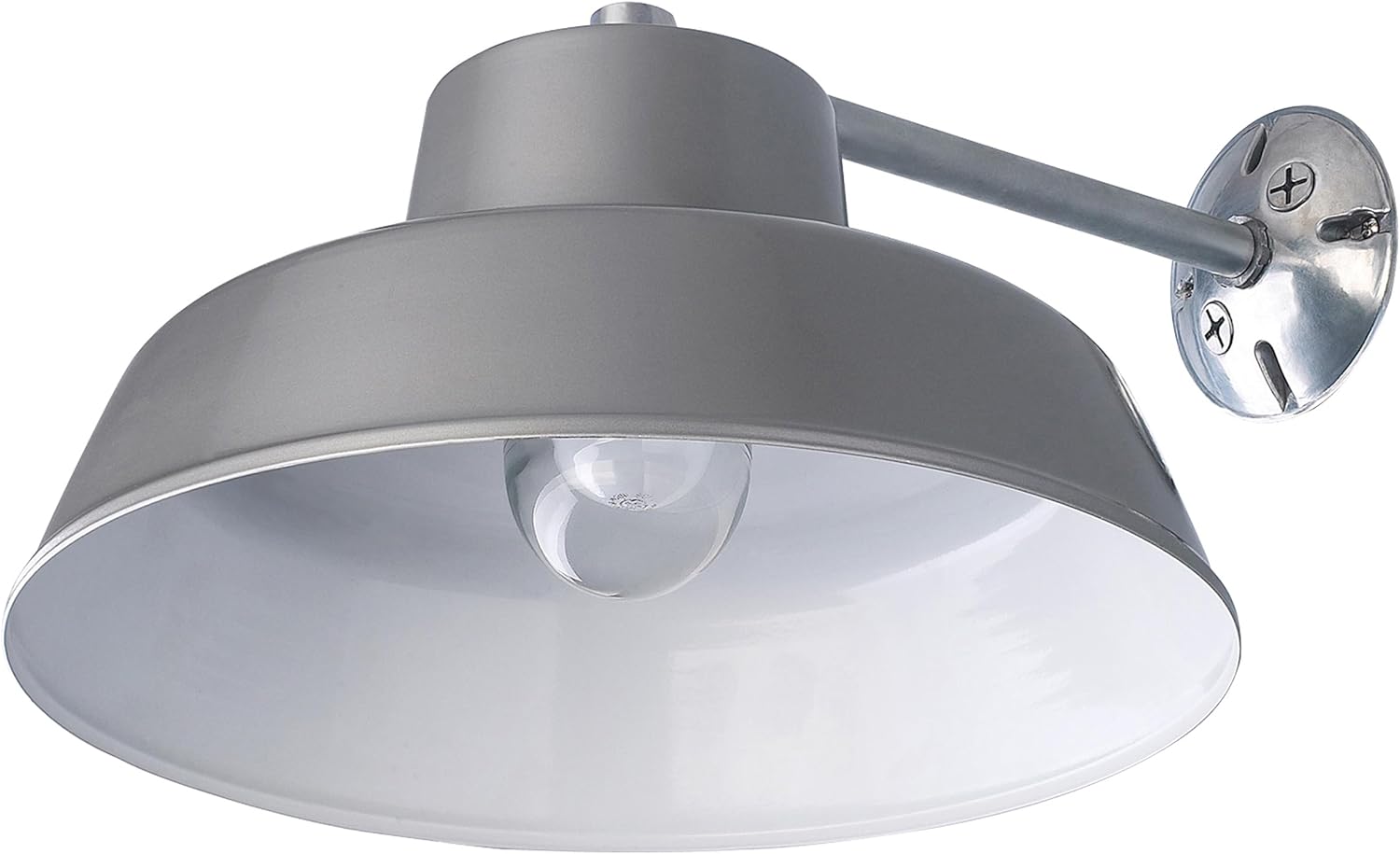 Canarm BL14CWS All Weather 1-Bulb Ceiling or Wall Mount All Weather Light with Clear Glass Globe, Grey Medium