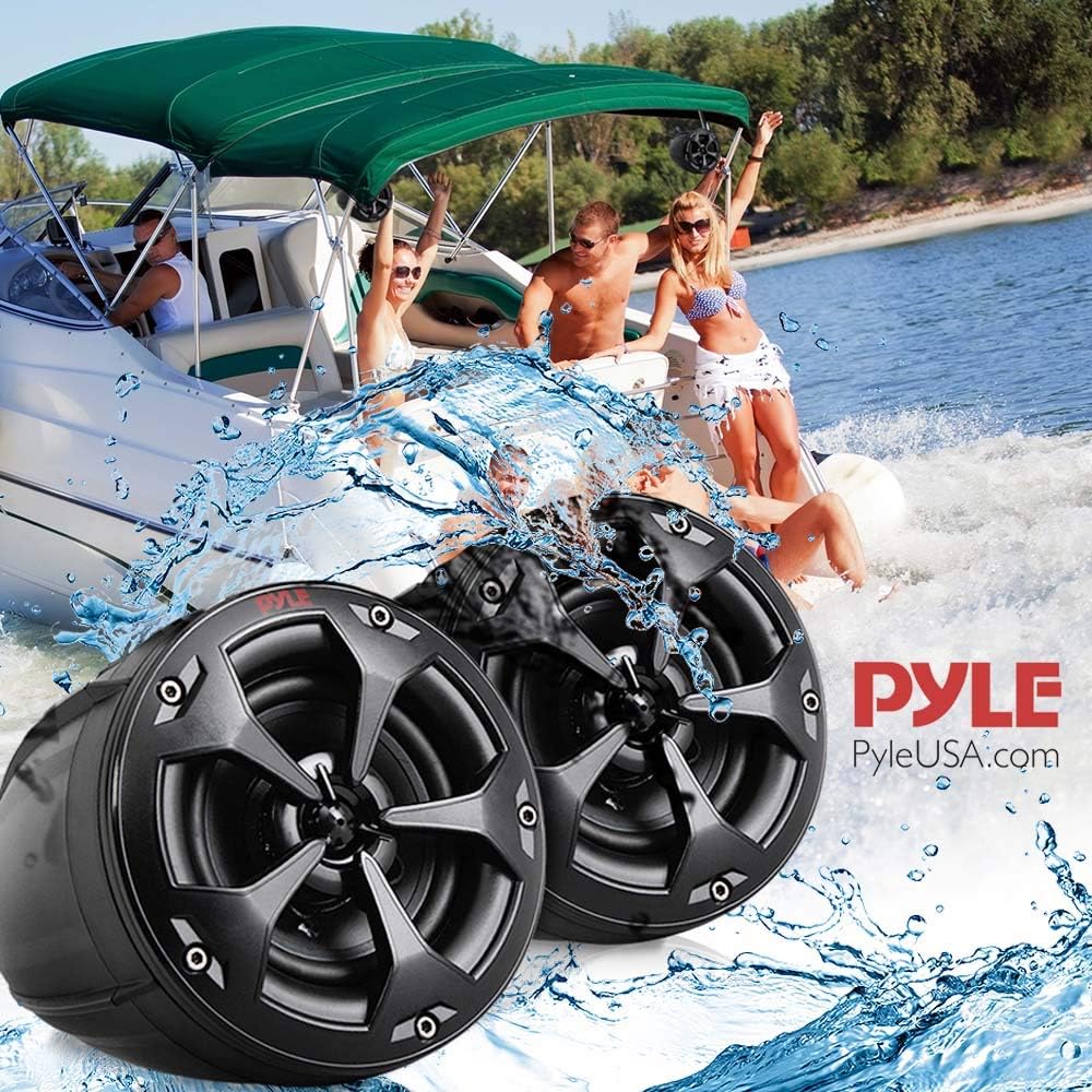 Pyle 800W Marine Speakers with Amplifier - 4