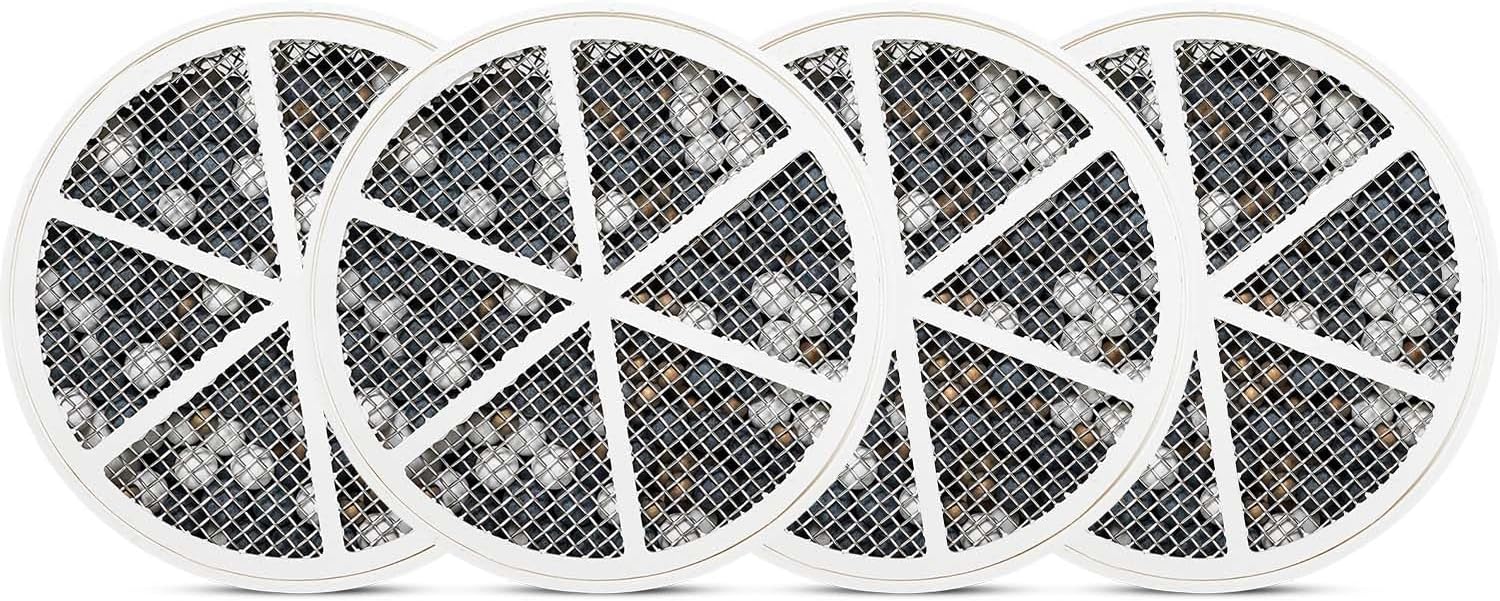 Crystal Quest Bath Ball Replacement Cartridge – Removes Chlorine, PFAS & Odors – Easy-to-Install Water Filter – Eco-Friendly, Durable & Skin-Safe – Built in the USA [4 Pack]