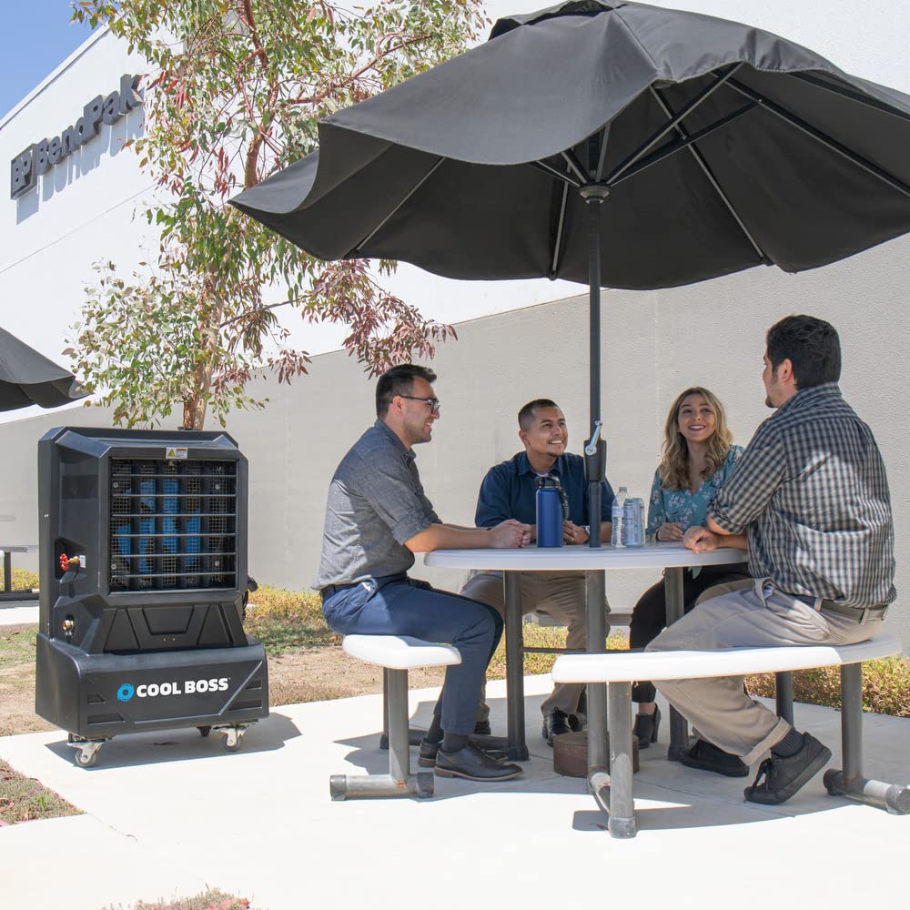 BendPak Coolbreeze Xtreme Evaporative Cooler – 2,715 CFM with 15-Gallon Tank, 3-Speed Fan & Auto-Swing Louvers – Cools 850 Sq Ft – Indoor/Outdoor for Patio, Garage & Commercial Spaces
