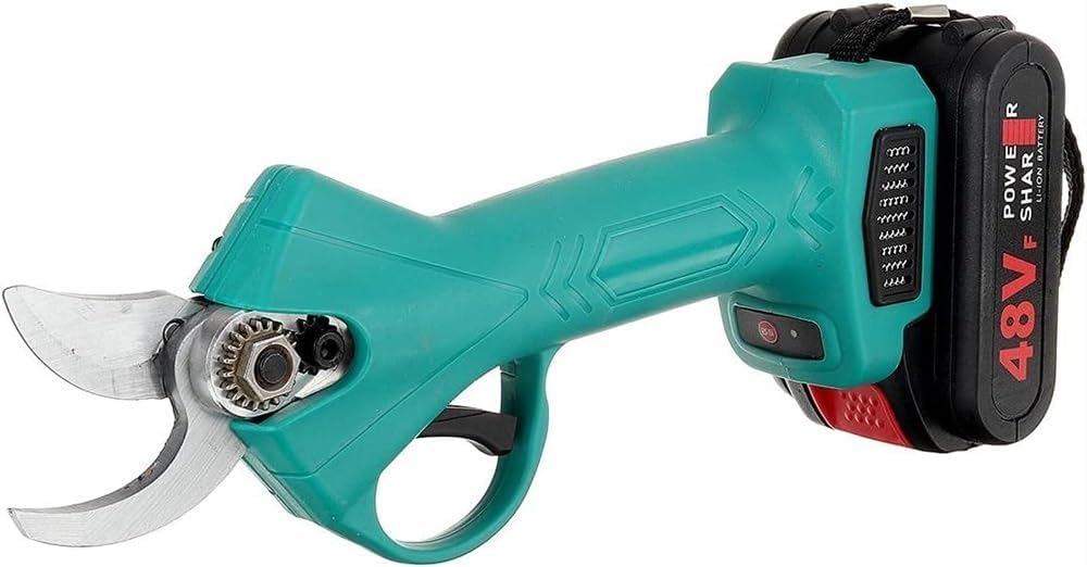 98V Electric Pruning Shears Cordless Secateur Rechargeable Pruning Scissors 30Mm Pruners Garden Cutting Tools with 2 Batteries