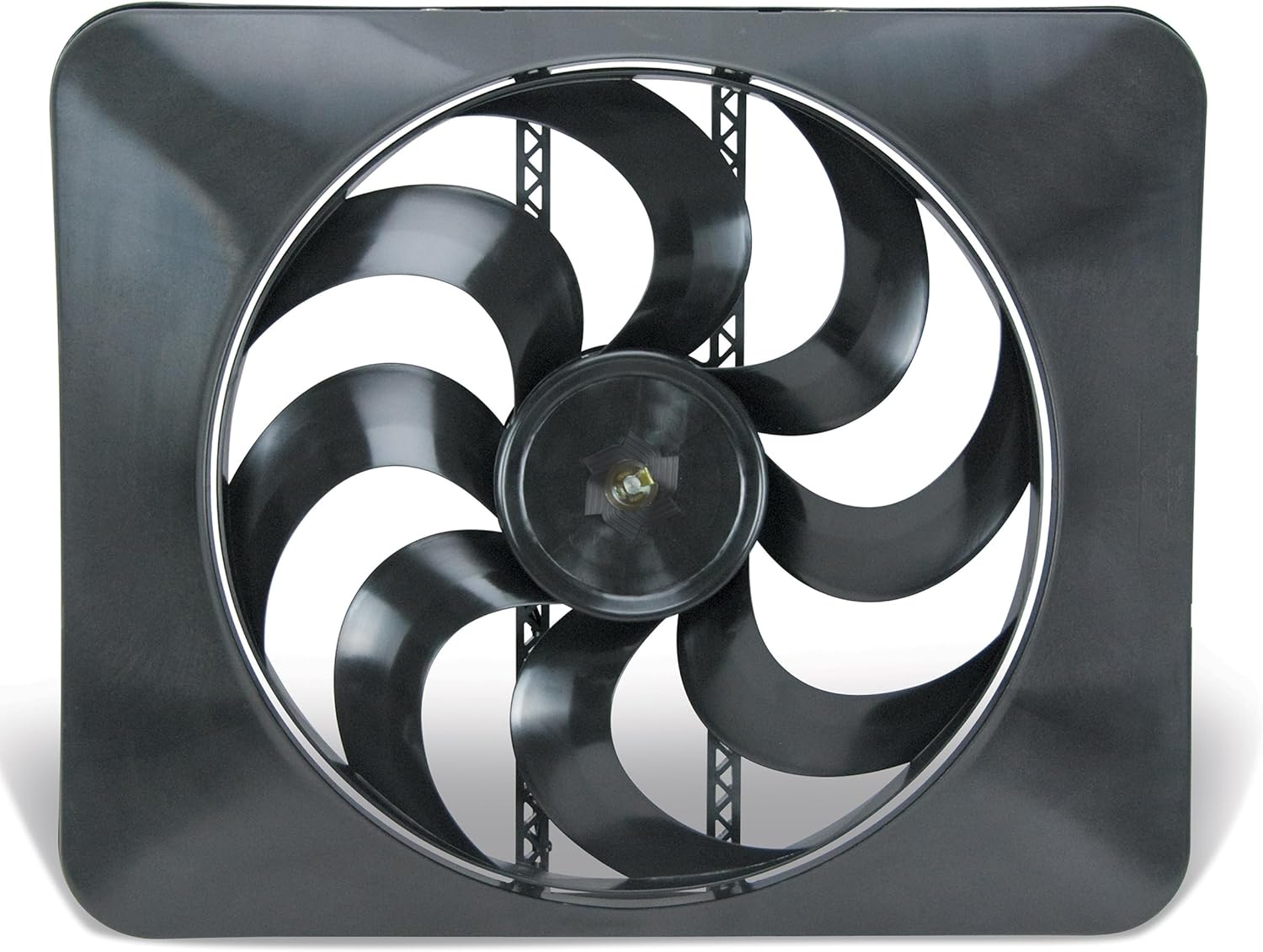 Black Magic X-Treme S-Blade Reversible Electric Fan, Pusher-Puller Fan (180), Car Accessories, 15 Inches