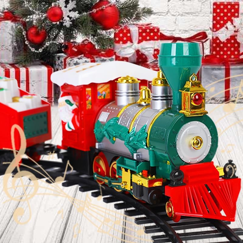 Electric Train Set – Features Sounds, Lights, Ideal for Under The Christmas Tree