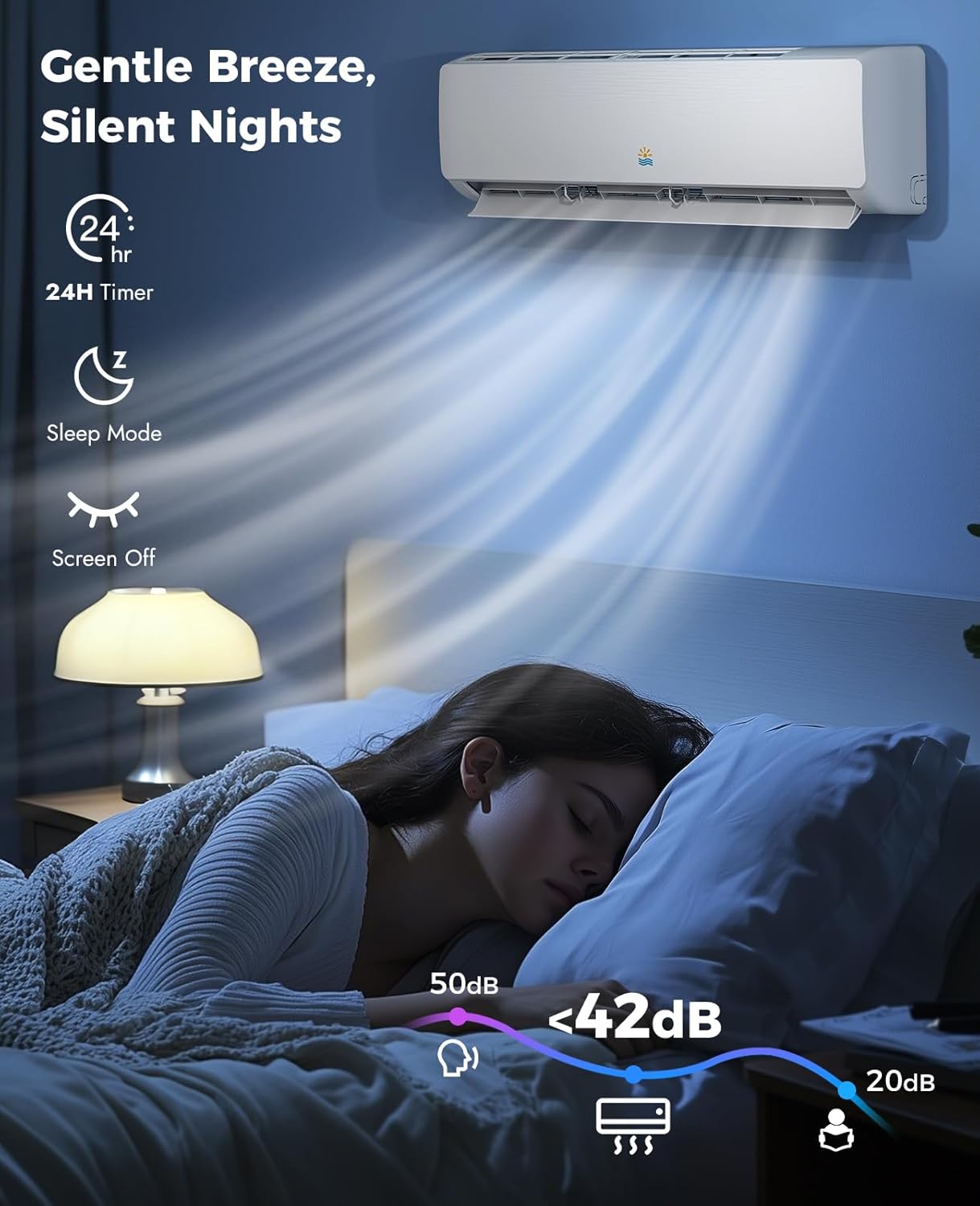 Mini Split Ac/Heating System - 12000 BTU Ductless Mini Split Air Conditioner with Heat Pump, 19 SEER2 115V Energy Efficient Ac Unit Up to 750 Sq.Ft with Installation Kit