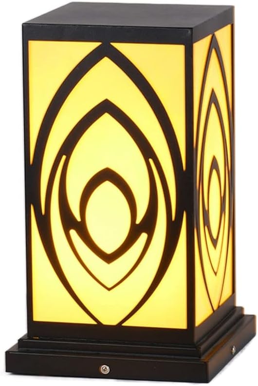 Outdoor Waterproof Column Lamp Modern Patio Pillar Lights Landscape Courtyard Square Fence Outdoor Column Lamp Pier Mount Vintage Post Lamp for Fence Patio Path