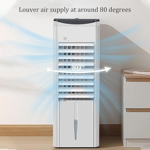 Refrigeration Small Air Cooler,Three Adjustable Wind Speeds,household Portable Air Conditioner,1-12 Hour Timer Evaporative Air Cooler,for Living Rooms, Resta(Color:Remote control single cooling)