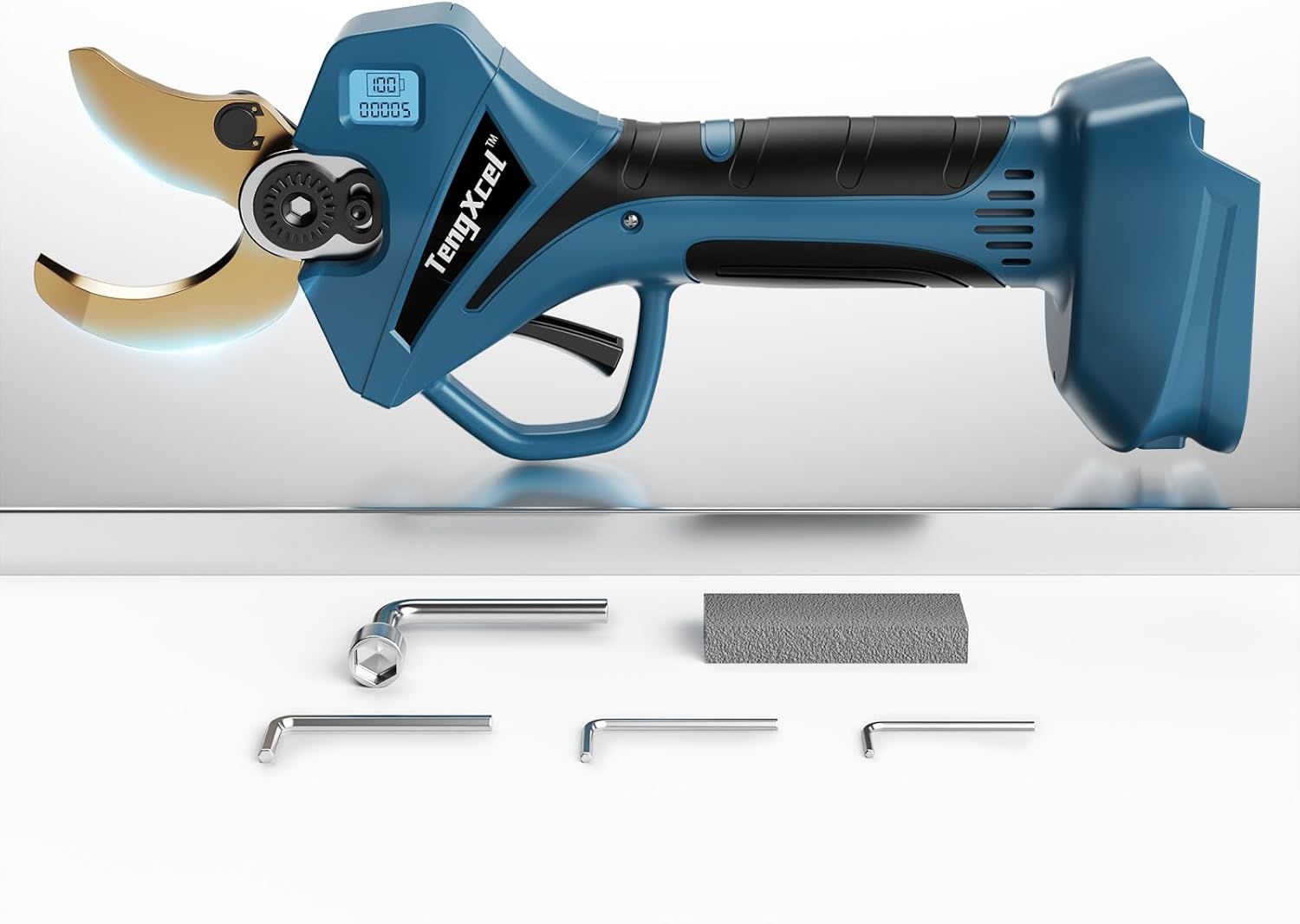 Electric Pruning Shears for Makita LXT 18V Li-ion Battery, Cordless Pruner with LCD Display&SK5 Titanium Blades, 2.4