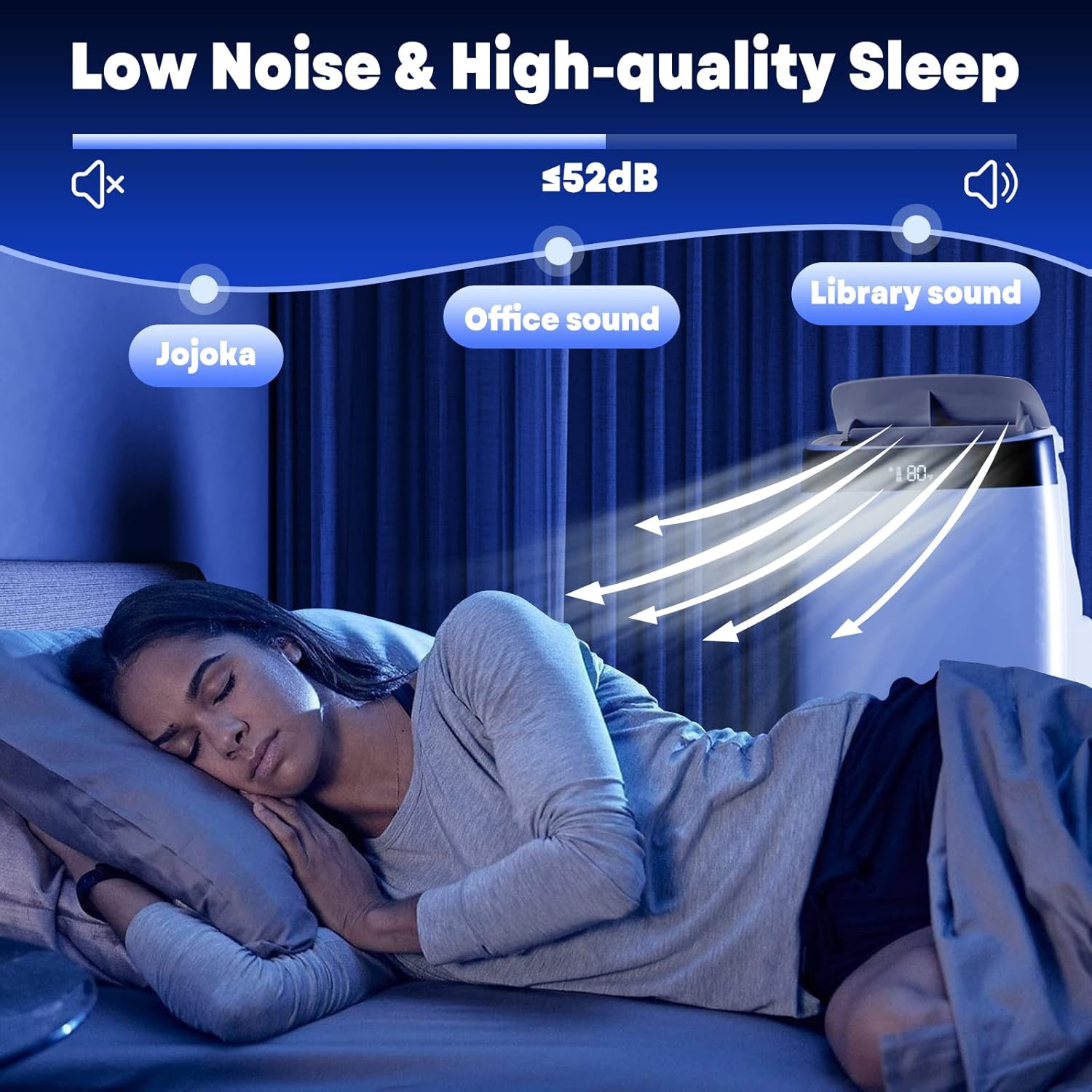 Portable Air Conditioner 10000 BTU with Remote, 4-In-1 AC Unit for Rooms Up to 450 Sq.Ft, Cooling, Fan, Dehumidifier & Sleep Mode, 3 Speeds, Auto Swing, 24H Timer for Home, Bedroom, Office