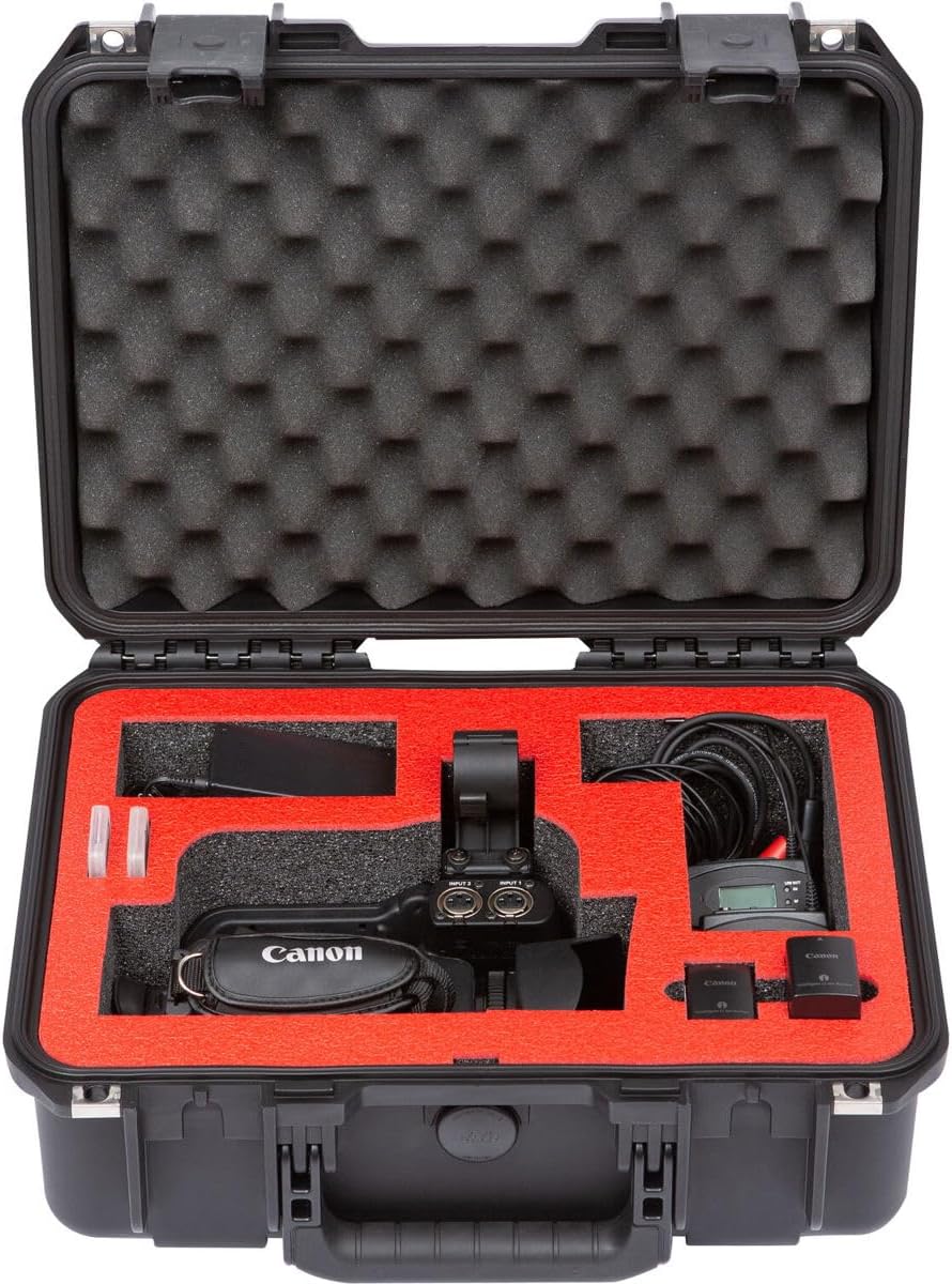 SKB iSeries 1510-6 Injection Molded Waterproof Case with Custom-Cut Foam for Canon XA11/15/40/45 & Accessories