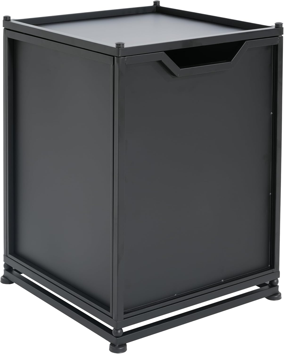 Matte Black Outdoor Propane Fire Pit Tank Holder Side Table - Storage for 20 Pound Propane Tanks, Compatible with Gas Pits and Fire Pit Tables, Lightweight Portable with Side Handles for Patio