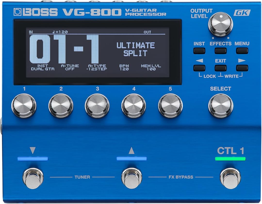 BOSS VG-800 | Next-Gen V-Guitar Processor | Hyper-Realistic Stringed Instrument Modeling | Instant Custom, Alternate or Drop Tunings | Dual Guitar & Bass Functions
