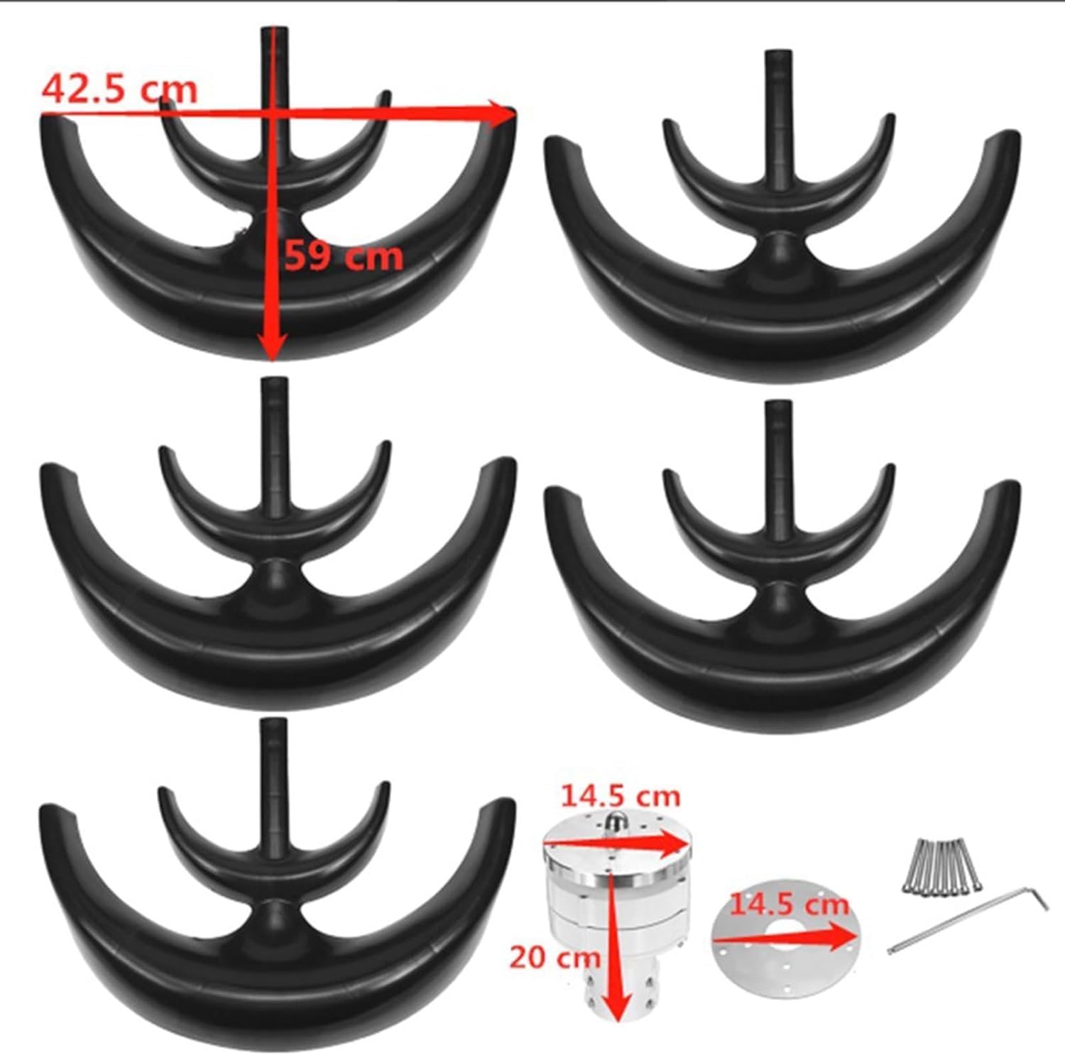 CHRISK Wind Turbine,8000W Low Noise High Efficiency 12V/24V/48V Vertical Wind Turbine Generator Suitable for Patios and Gardens