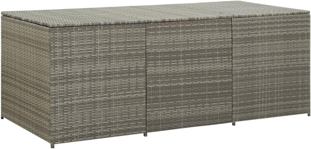Patio Storage Box Poly Rattan 70.9