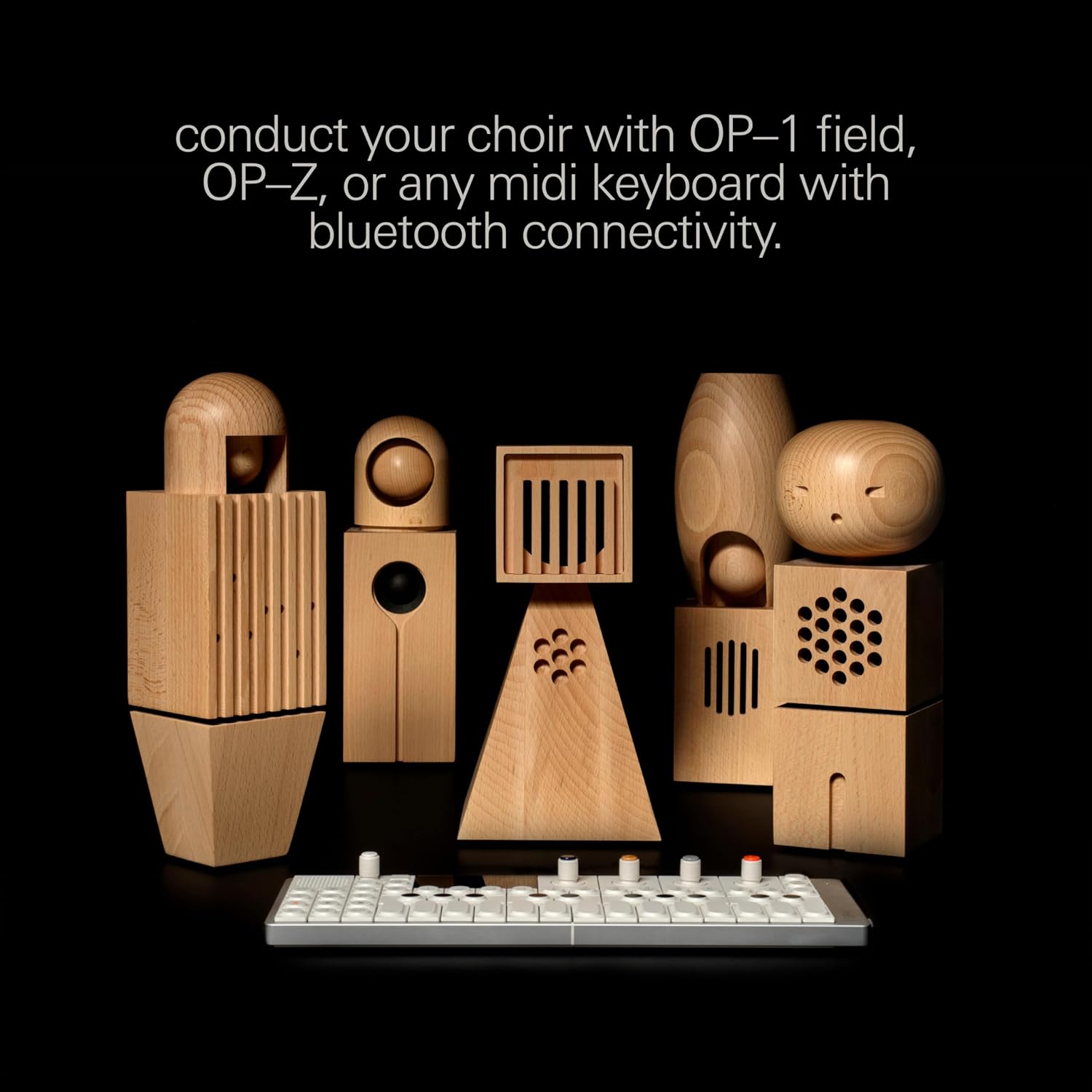 teenage engineering wooden choir singing sound module choir doll with internal speaker, midi and ble compatible (bogdan)