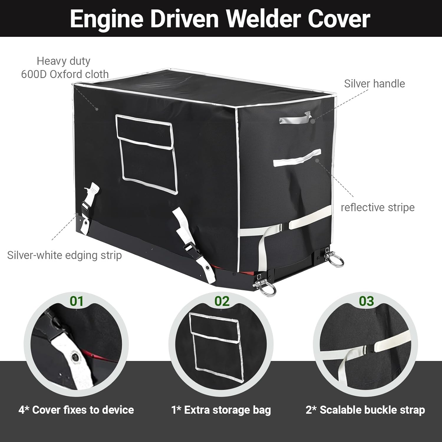 Waterproof Welder Generator Cover - Fits for Lincoln Electric Ranger GXT/250/305 Series - Heavy Duty 600D Oxford, All Weather Protection, Fits Ranger 250 GXT, 250, 250 LPG, 305 G, 305 LPG, 305 G EFI