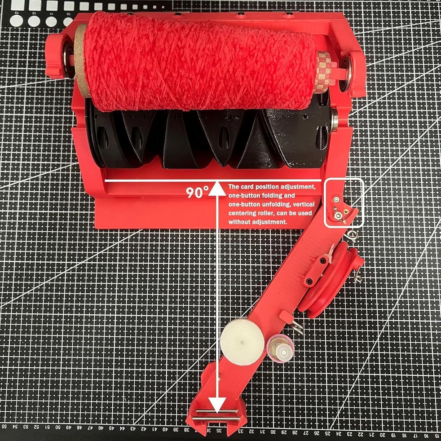 Electric Yarn Winder, Automatic Yarn Winding Machine, Adjustable Speed, Built-in Length Detector/Automatic Pause Function, for Yarn Weaving Blending Roving