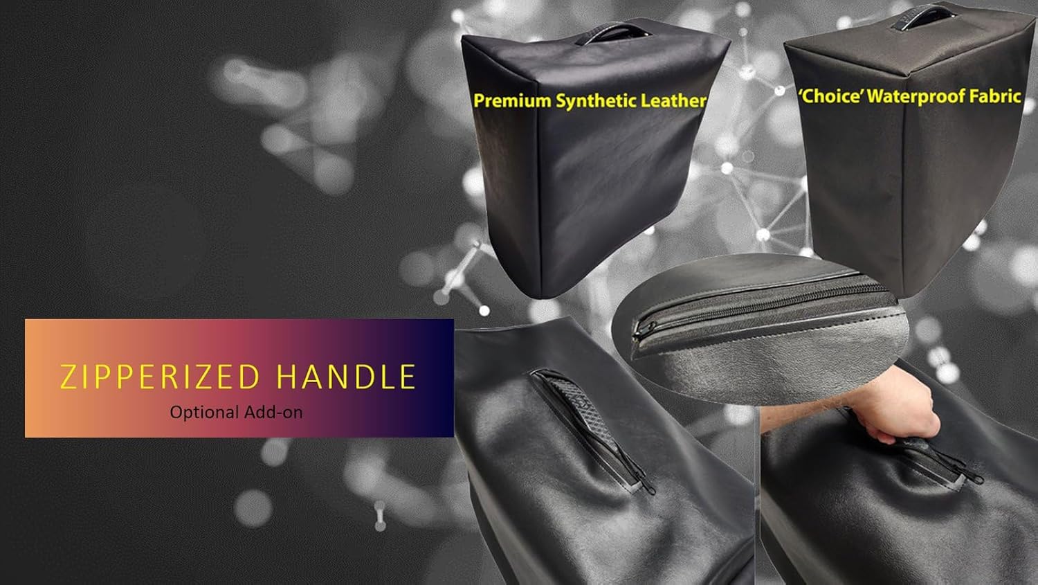 DCFY Ultimate Guitar Amplifier Cover for Line6 Catalyst 100 Amp | Premium Synthetic Leather: Pitch-Black| Made in the US