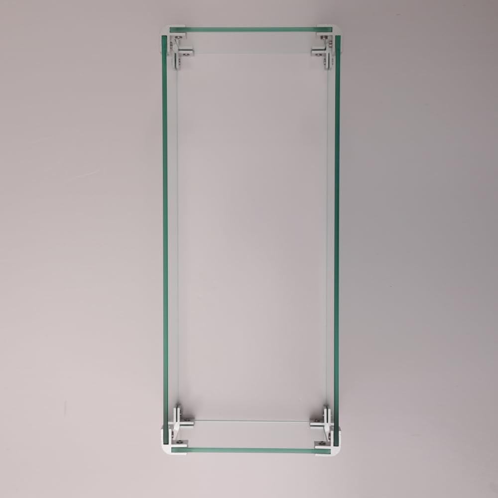 Tempered Glass Fire Pit Wind Guard for Outdoor Patio, Heat-Resistant Rectangular Windscreen to Enhance Flame Stability and Safety