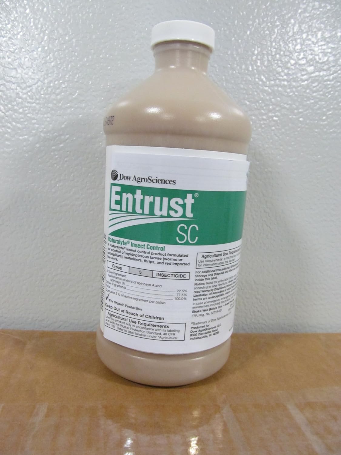 Entrust SC Insecticide 1 Quart - Certified OMRI Organic - Spinosad