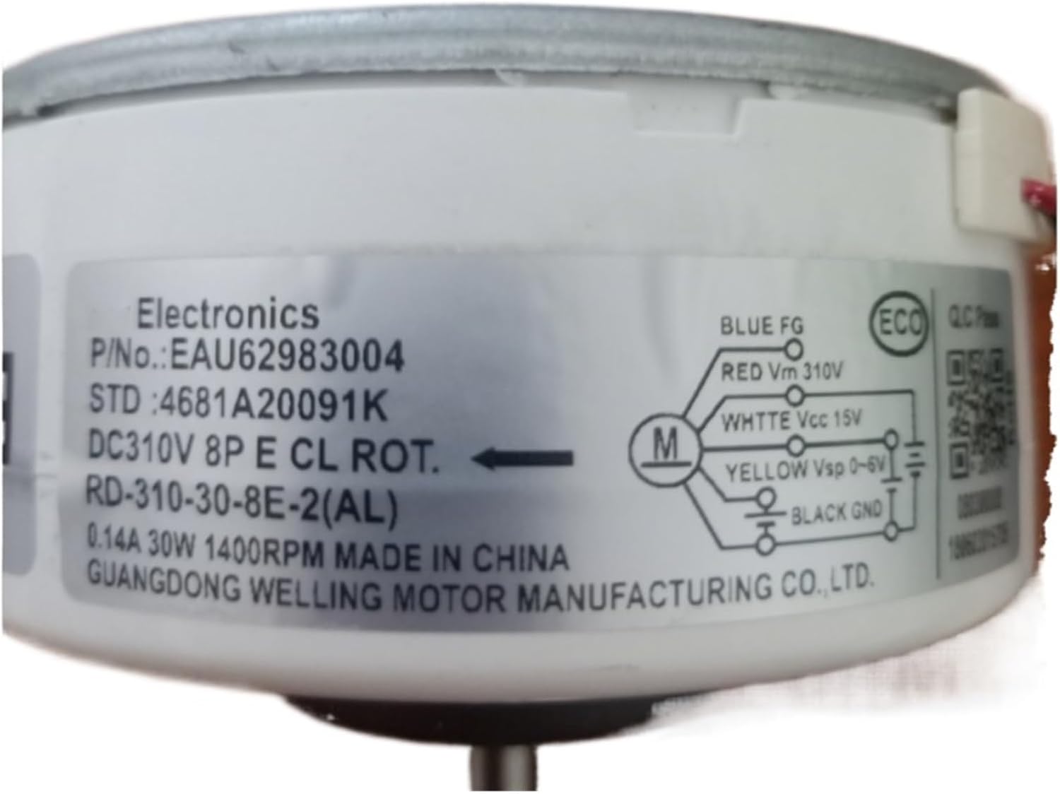 Air Conditioner Motor,Compatible For LG RD-310-30-8E-2(AL) EAU62983004 4681A20091K SIC-37CVJ-F130-3 Replacement Air Conditioner Motor