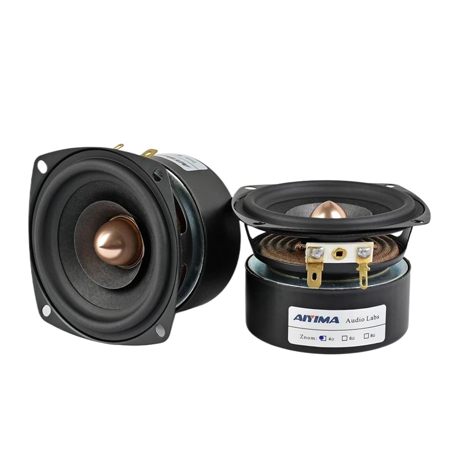 2Pcs 3 Inch 4 Ohm 8 Ohm 15W Audio Speaker Full Range Sound Speaker HiFi Bullet Treble Midrange Bass Loudspeaker DIY(8 Ohm 15W Speaker)