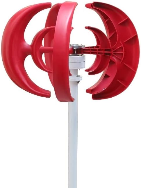 Wind Turbine, 800W Vertical Wind Turbine 12v 24V Vertical Axis Wind Generator Small Windmill Free Energy with MPPT Charging Controller(Blue,Turbine ONLY_12V)