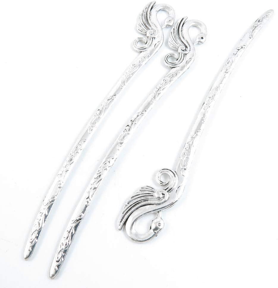 150 Pieces Antique Silver Tone Jewelry Making Charms Crafting Beading Craft C8AJ4 Swan Bookmark Hair Sticks