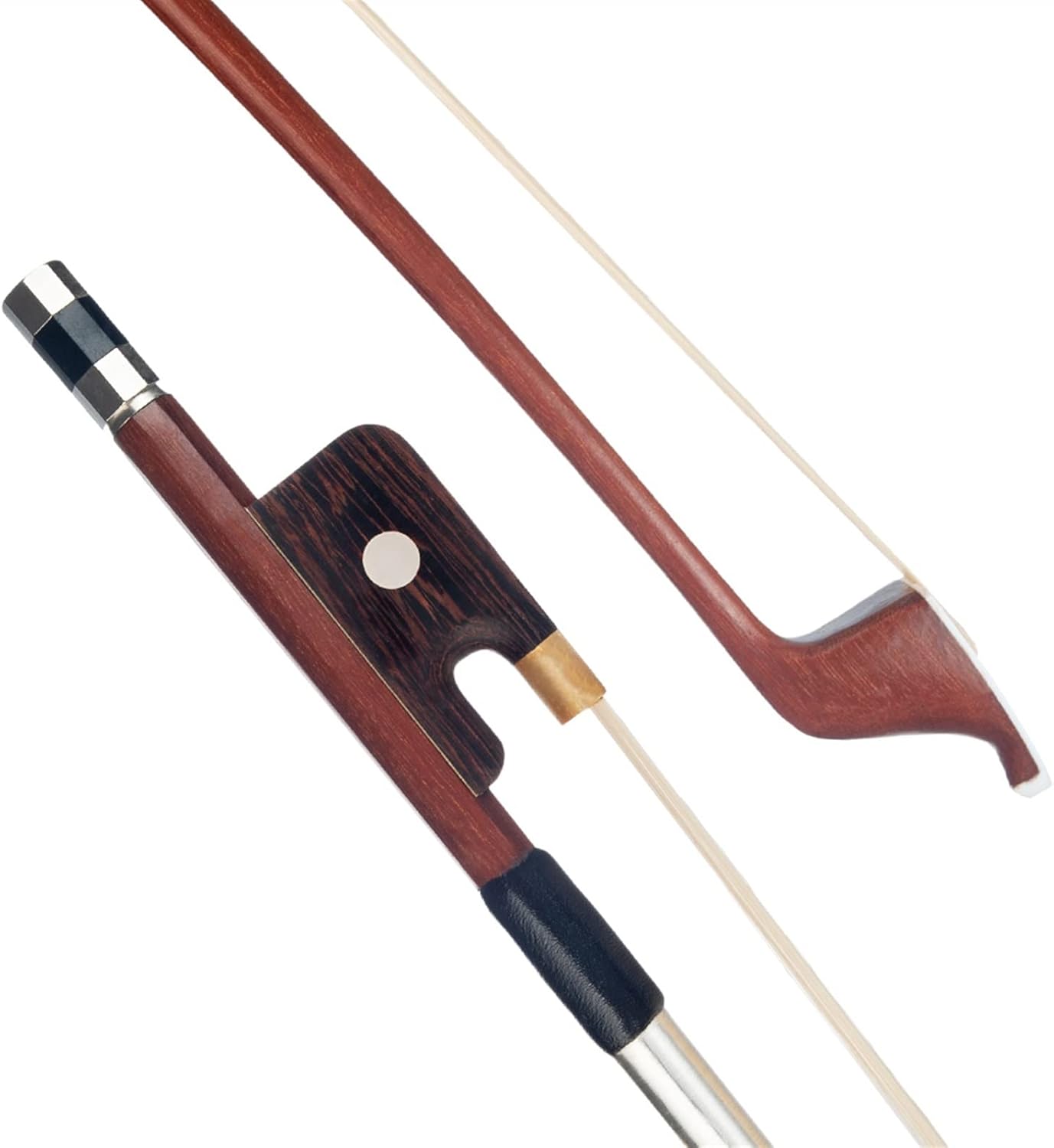 TSTS Handmade Brazilwood Double Bass Bow Horse Hair French Style for 1/2 Bass Fiddle Strings Instruments Accessories Professional Violin Bow