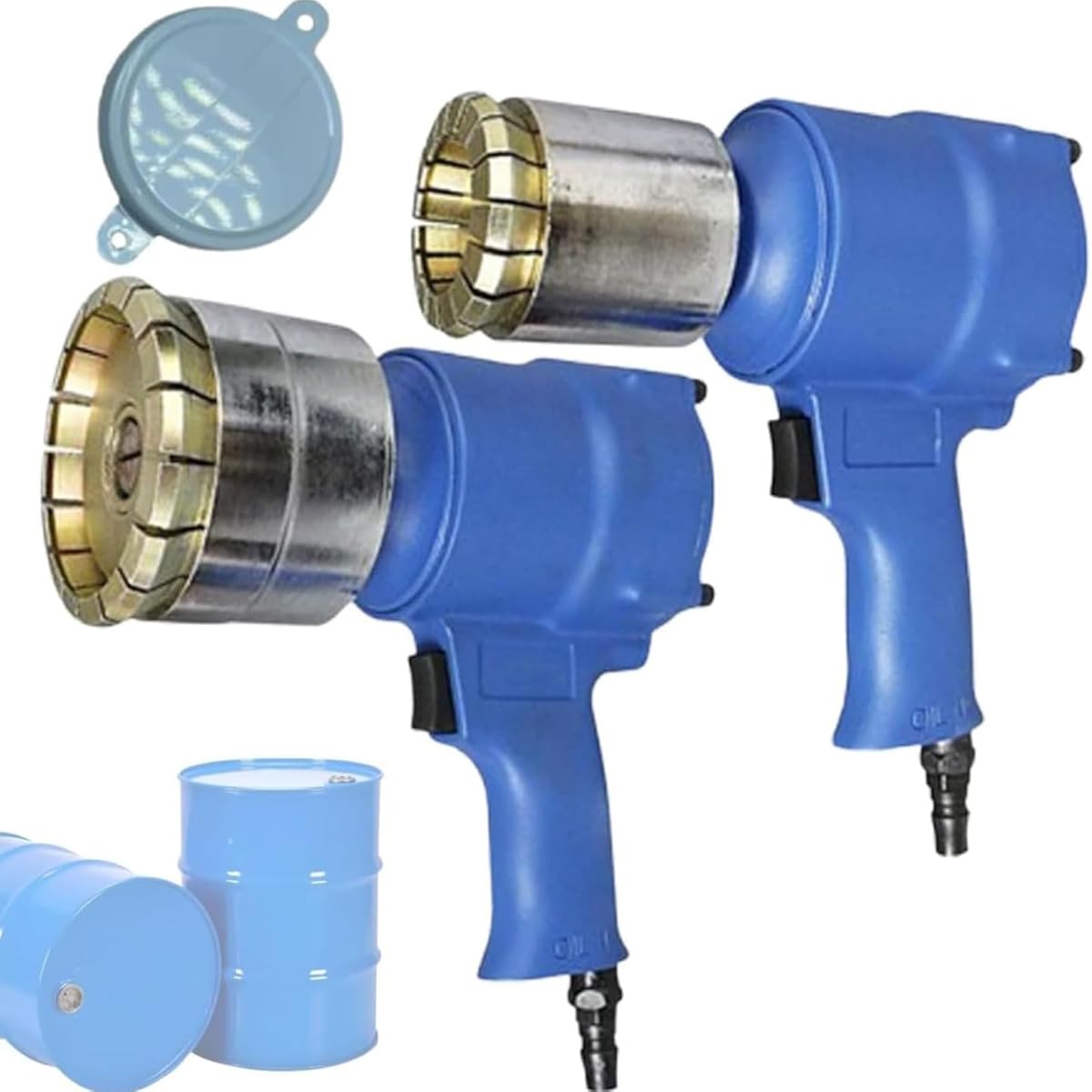 Pneumatic Oil Barrel Crimper,200L Oil Drum Capping Machine,35mm+75mm Pneumatic Seal Iron Cover Crimping Tool,1/4 Air Intake, 1300Lbs Pulling Force, for Factory, Packaging, Paint