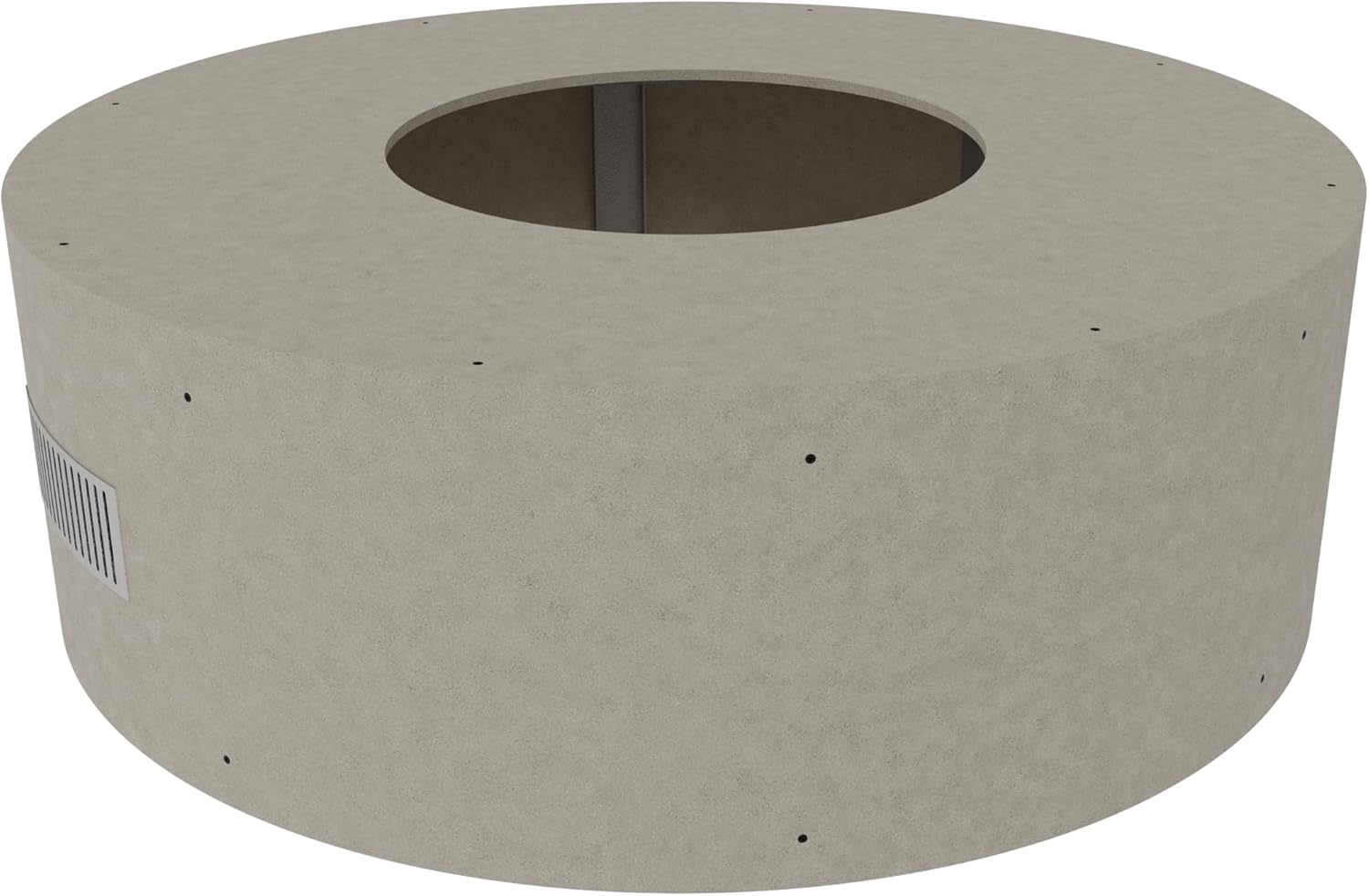 Ready-to-Finish 45-in Round x 18-in Concrete Fire Pit Kit for Outdoor Patio – Customizable Gas or Wood Burning Base – DIY & Contractor Friendly – Fits 25-in Burner or Breeo Zentro Insert