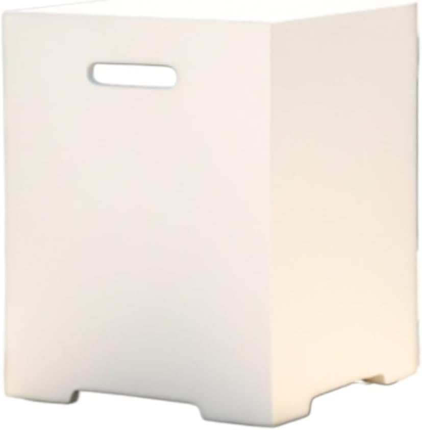 Propane Tank Cover 16 Inch, 20 LB Outdoor Tank Storage Hideaway Table for Gas Fire Pits, Concrete Tank Holder, Side Table, White