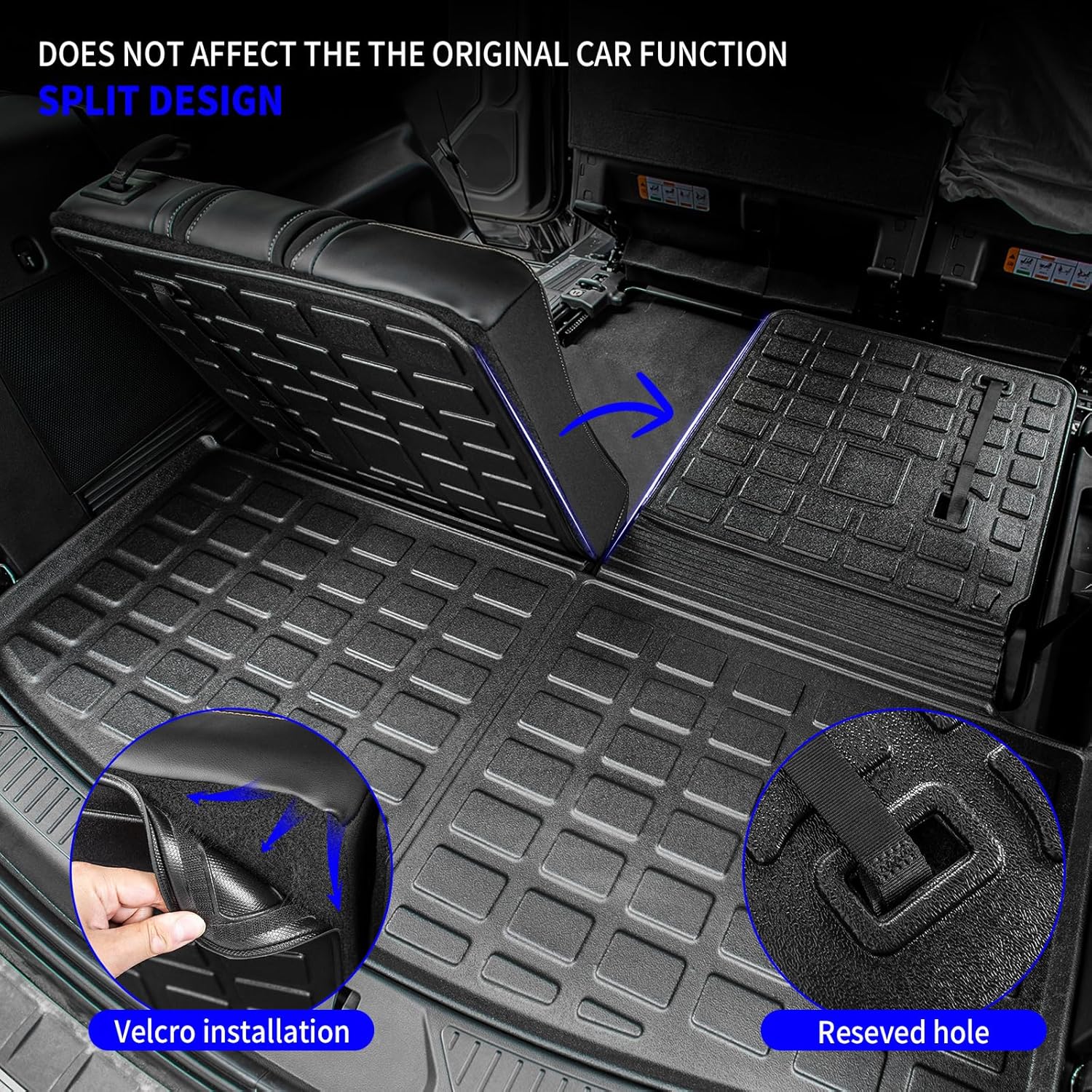 Rongtaod Floor Mats Compatible with 2020-2025 2026 Ford Explorer 7 Seats Cargo Mat Cargo Liner Trunk Liner Back Seat Cover Protector 2024 Explorer Accessories (Trunk Mat with Backrest Mat+Floor Mats)