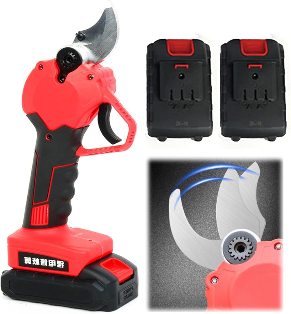 Electric Pruning Shears for Garden Cordless Rechargeable Power Scissors with Backup Battery Electric Secateur Portable Efficient MAX 35mm Tree Pruner