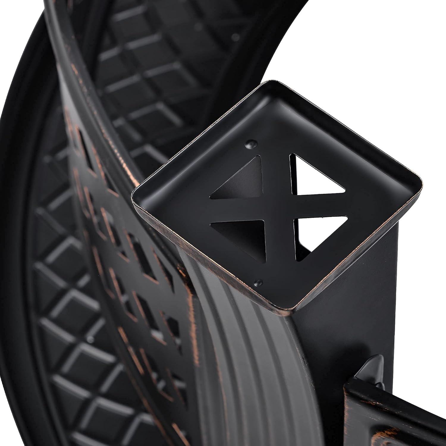 Garden Fire Pit Outdoor Fire Pit, Metal Fire Bowl with Charcoal Fork/Charcoal Grid/Mesh Cover, Grill Camping Bonfire Grill Barbecue Rack