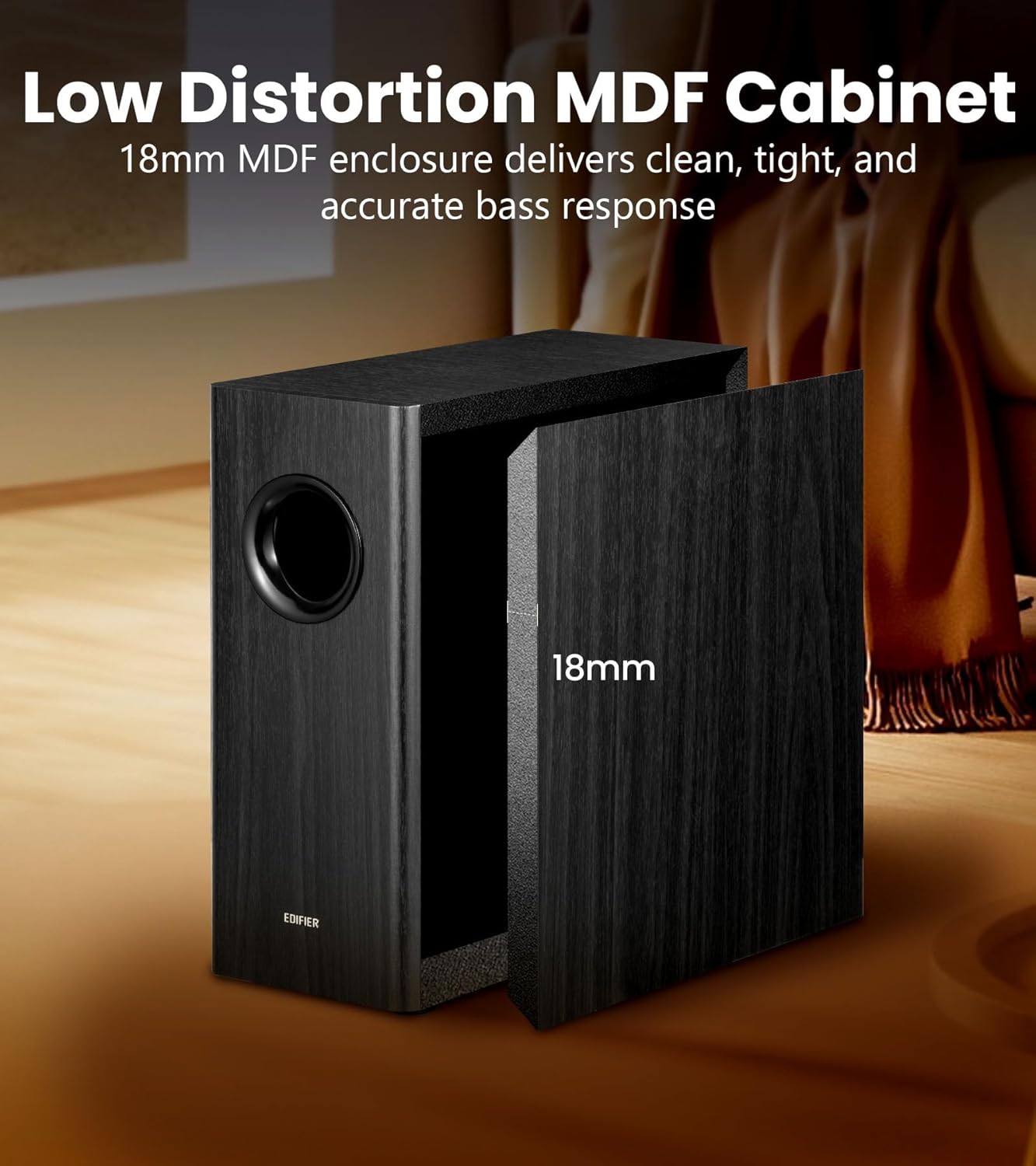 Edifier T5s Powered Active Subwoofer with 70W RMS, 8