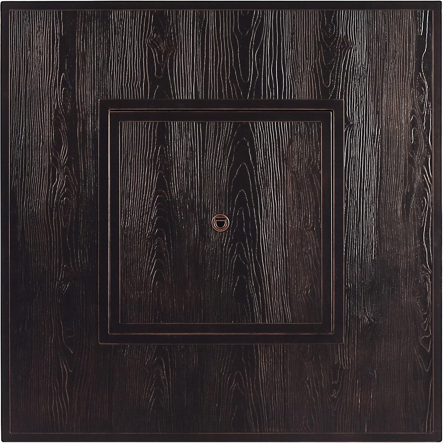 Oakland Living AZCAVE-FPT-AC Aluminum 42 in. Square Propane Beads, Lid and Fabric Cover Finish Outdoor fire Table, Antique Copper