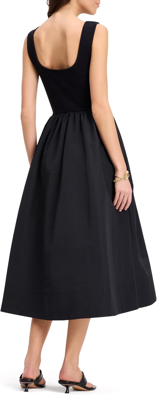 Kate Spade New York Womens Mixed Media Midi Dress