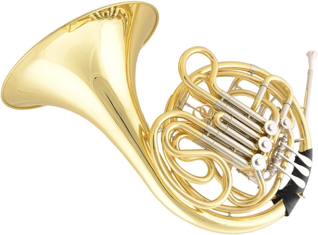 4 Key French Horn Adult Double Row French Horn F Flat B Tone Gold Plated Nickel White Copper Pitch Changer