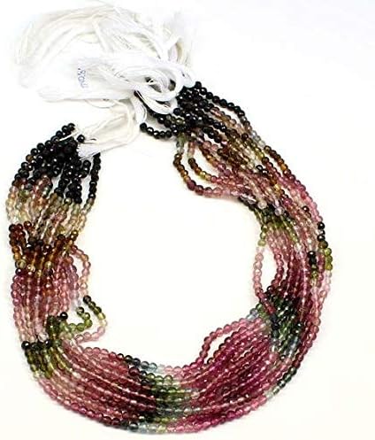 2 mm natural multi-tourmaline smooth plain balls beads beautiful beads 14 inch per string