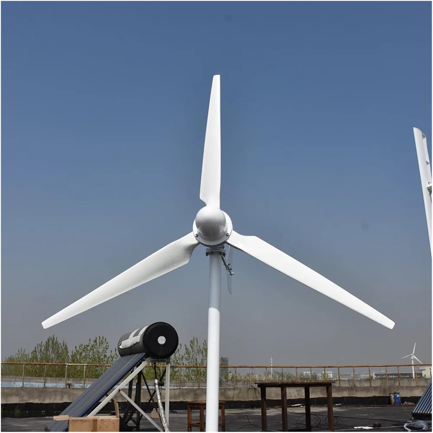Windmill Generator, Free Energy 2000W Windmill Horizontal Wind Turbine Generator Low RPM High Efficient Home Use Project Farm Boat (Color : White, Size : 48V)