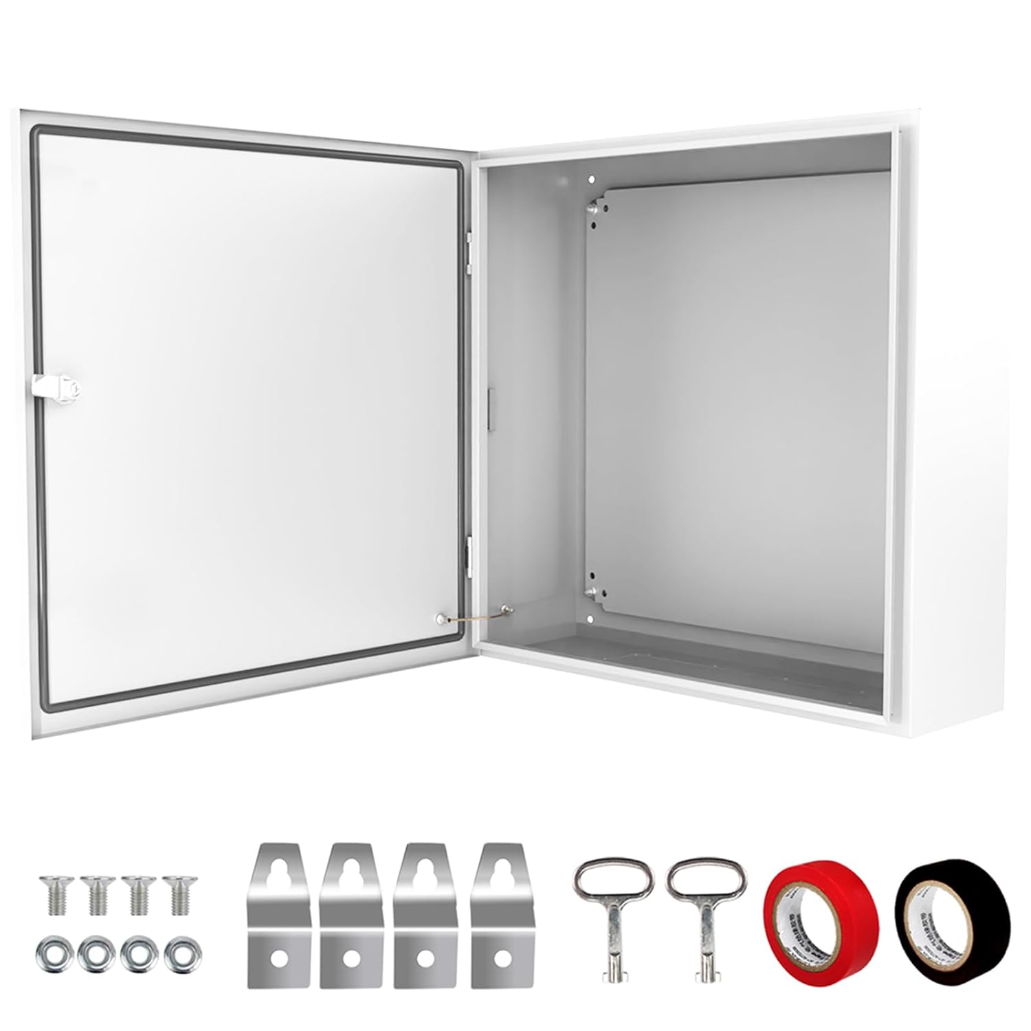 Outdoor Electrical Box 24 x 24 x 8'' Nema 4X Enclosure Waterproof Junction Box Electrical Enclosure Lockable Weatherproof Enclosure Box