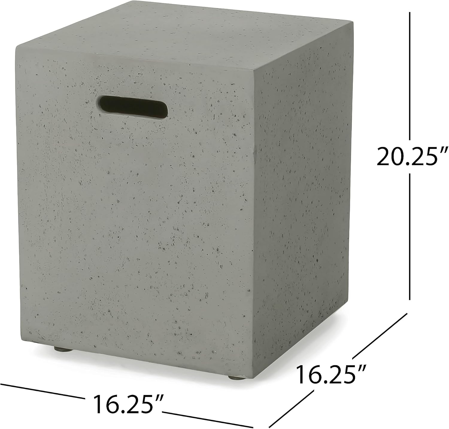 Propane Tank Table Cover, 20 LB Propane Tank Storage Box Fire Pit Gas Tank Cover Concrete, 2-in-1 Hideaway Propane Gas Tank Table Patio Side End Table for Propane Stoves (Light Gray)