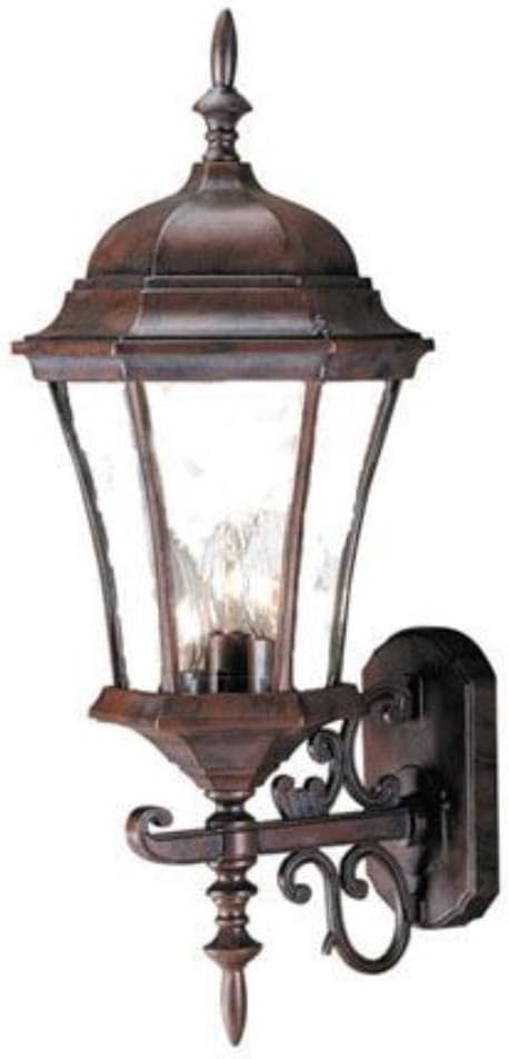 Acclaim 5025BW Brynmawr Collection 3-Light Wall Mount Outdoor Light Fixture, Burled Walnut