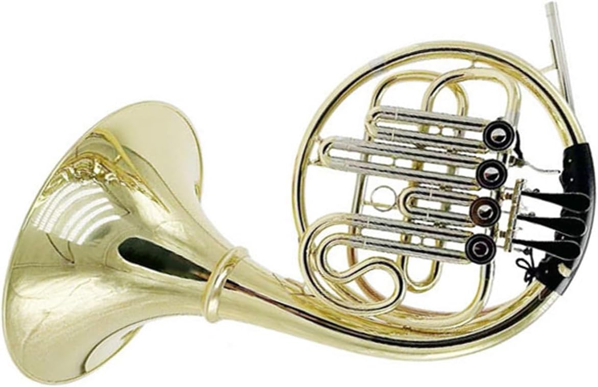 4 Key French Horn Professional Brass Horn Instrument B Flat Single Row Three Key Four Split(5)