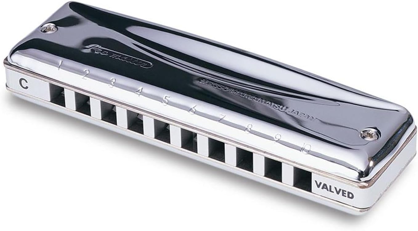 Suzuki MR-350V-LF Promaster Valved Deluxe 10-Hole Diatonic Harmonica, Key of F Low