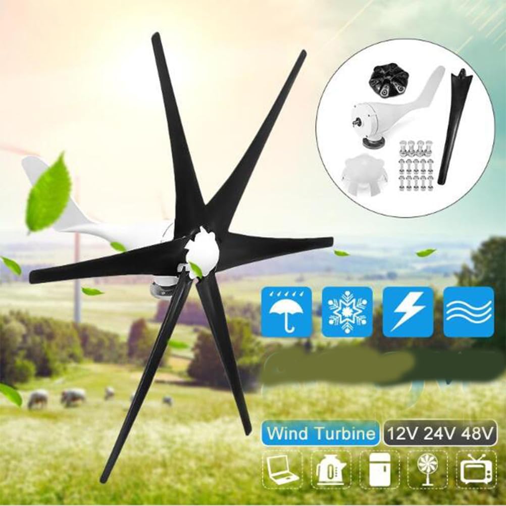 12000W 12V/24V Wind Turbine Generator Kit, Wind Power Generator for Marine, Home, Windmill Generator Suit for Hybrid Solar Wind