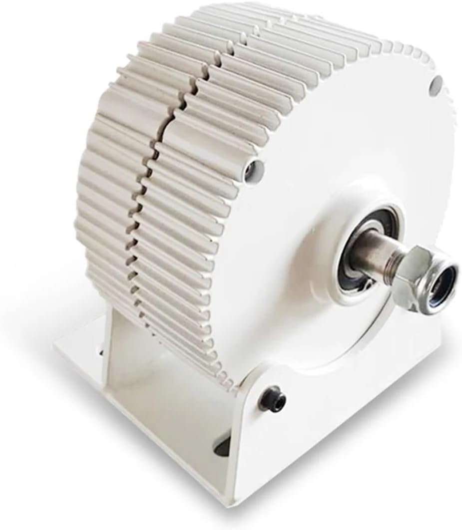 Gearless 2000W Permanent Magnet Generator 12V 48V for Low-Speed Household in Wind Turbines and Water Turbines Industrial Energy(with Base,12V_2000W 500RPM)