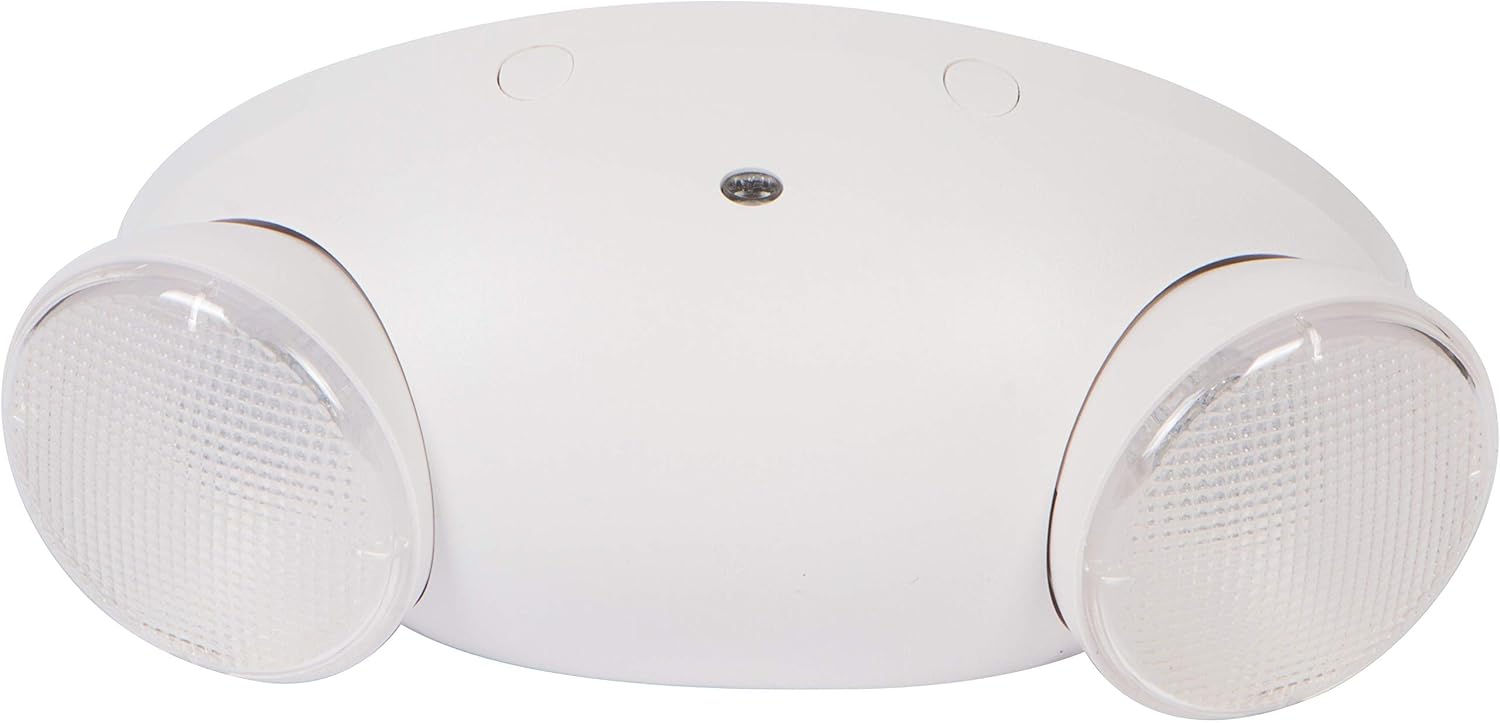 Morris Products Micro LED Emergency Light – White, High Output, Remote Capable, Self-Diagnostic - 76 Lumens - Energy Saving Lighting Unit – Compact Design – Thermoplastic Housing - Rechargeable