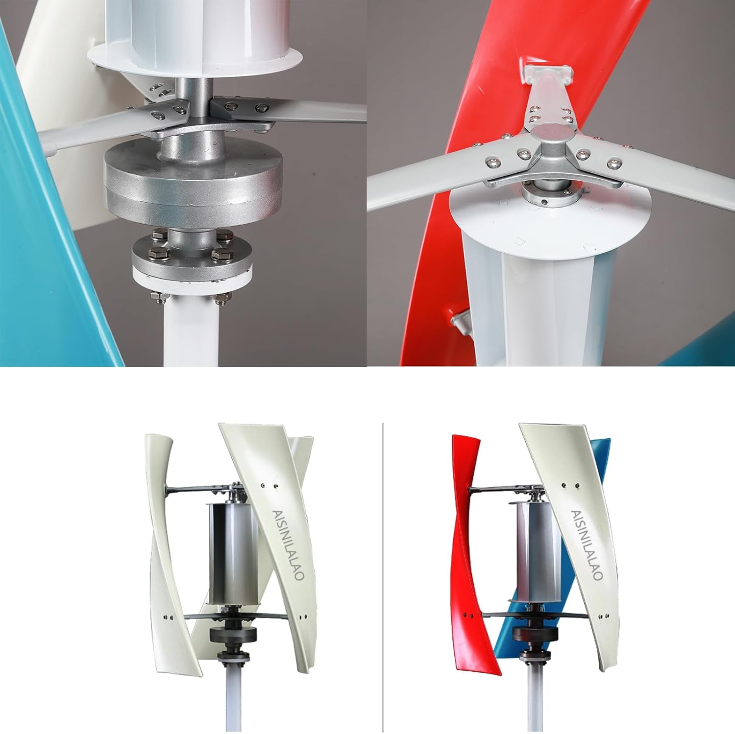 8000W No Noise Low Speed Vertical Axis Wind Power Turbine Generator+220V Space Saving Windmill Generator Suit for Home/RV/Marine Wind Turbine Generator Kit