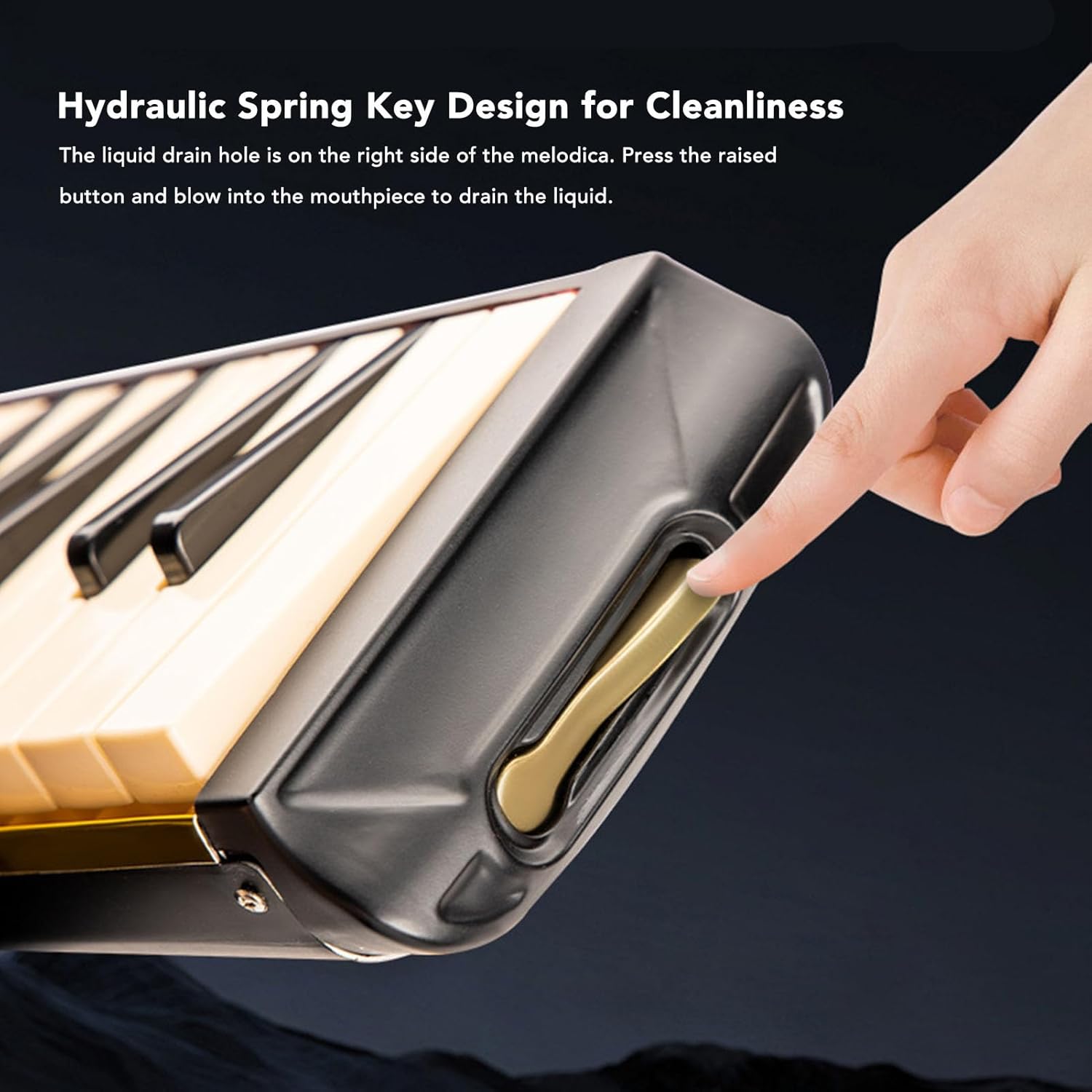 37 Key Melodica Instrument Piano, Professional Air Keyboard with Double Soft Tubes, 2pcs Mouthpiece, ABS Material, Complete Set with Carrying Bag for Beginners and Music Performanc